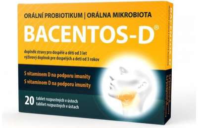 BACENTOS-D Оральный пробиотик, 20 таблеток
